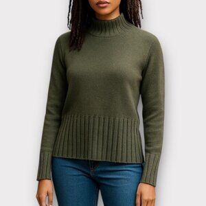 Vintage Holt Renfrew Collection Silk Cashmere Blend Mock Neck Sweater